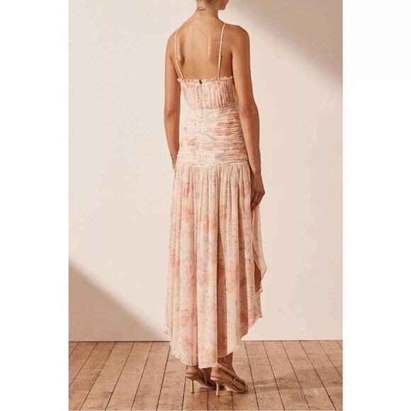 NWT Shona Joy Cross Front Midi Dress Blush/Multi Size 8 - Picture 5 of 13